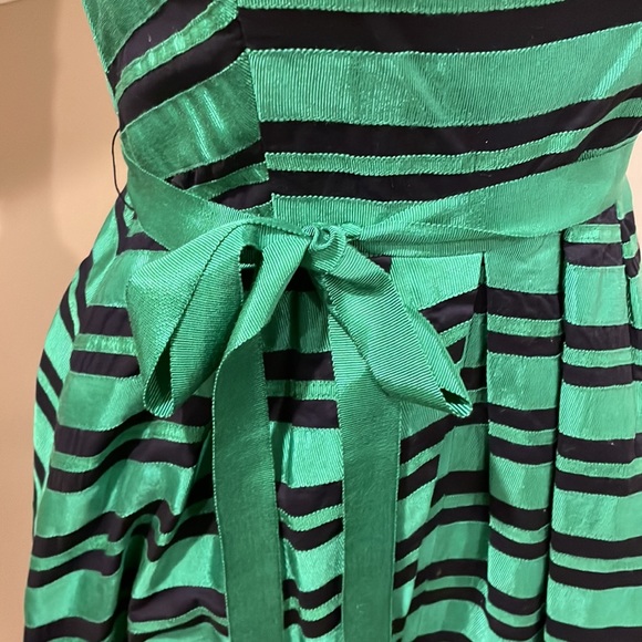 Green and Navy Striped Dress - Picture 3 of 14